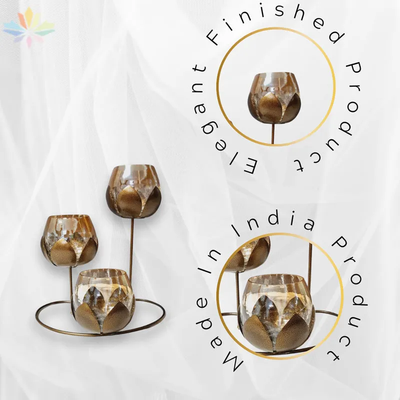 Anvisha Lotus Tealight Candle Holder media 5