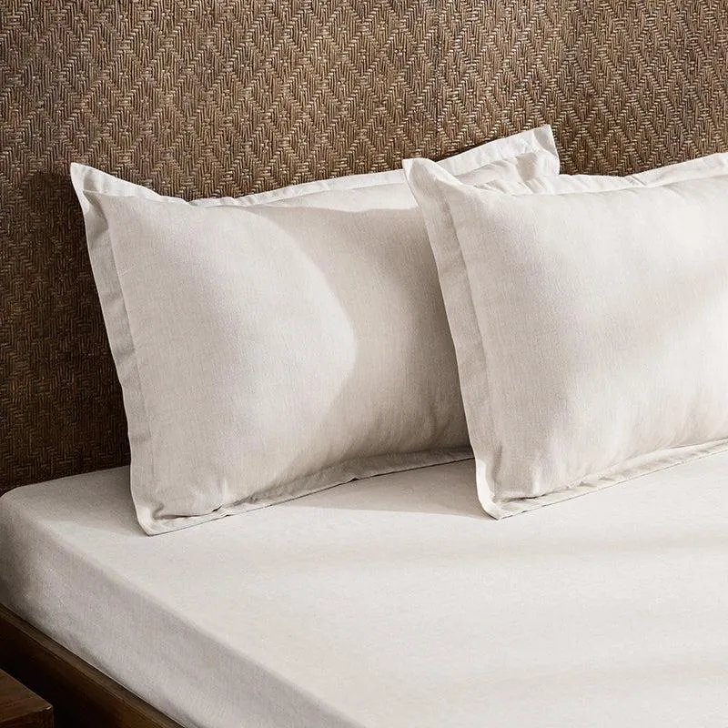 Lunar Weaves Bed Sheet - Birch Bamboo Cotton Bedsheet - 130 GSM media 1