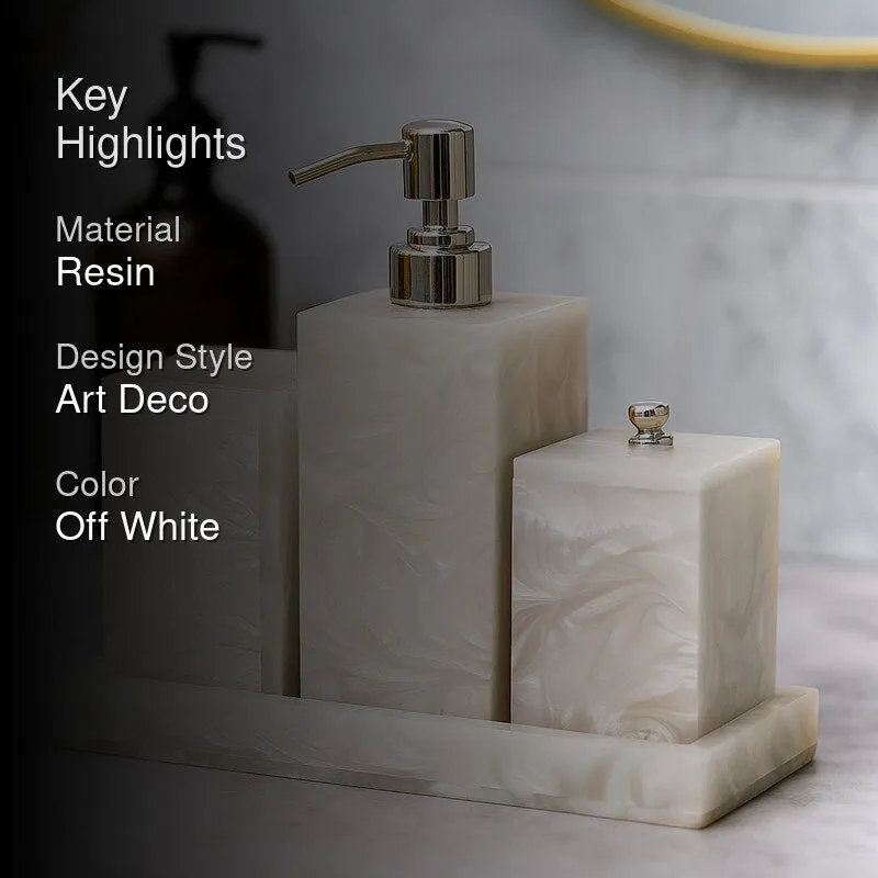 Svela Resin Bathroom Set (Ivory) - Four Piece Set media 2