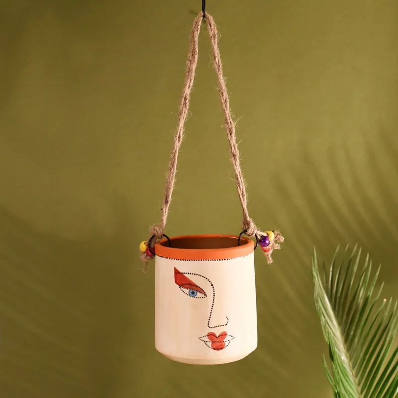 Liza Handpainted Terracotta Planter media 1