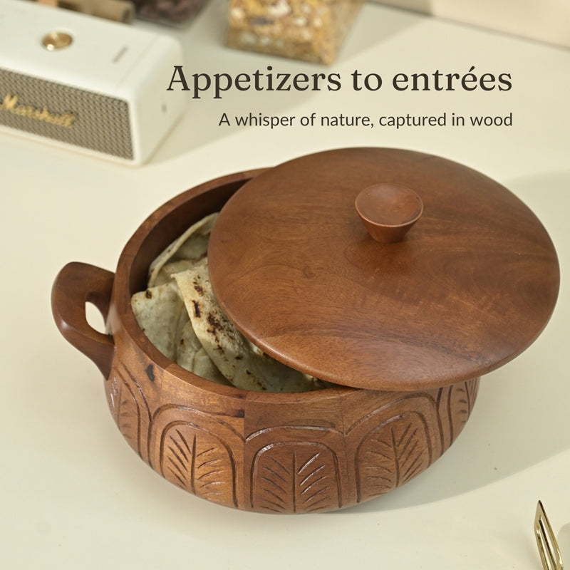 Roti Rasoi Handcrafted Wood Roti Box media 3