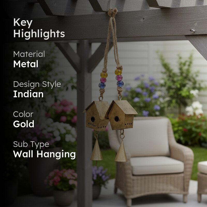 Cosmic Home Metal Windchimes - Set Of Two media 2