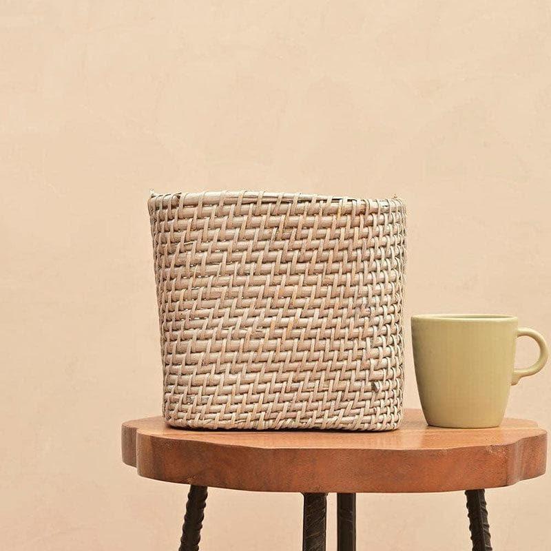 Ugaoo Square Cane Planter (20 CM) - Grey media 4