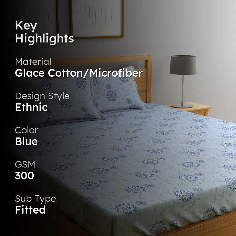 Bedazzled Dreams Fitted Microfiber Bedsheet - 300 GSM media 2
