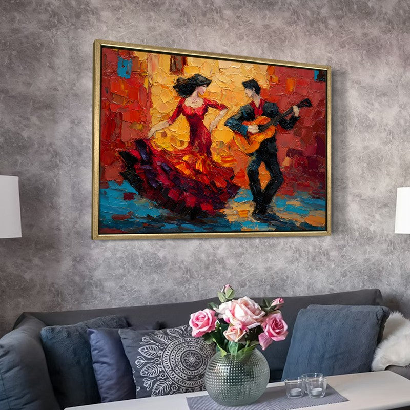 Dance Fire Canvas Wall Painting With Frame media 6