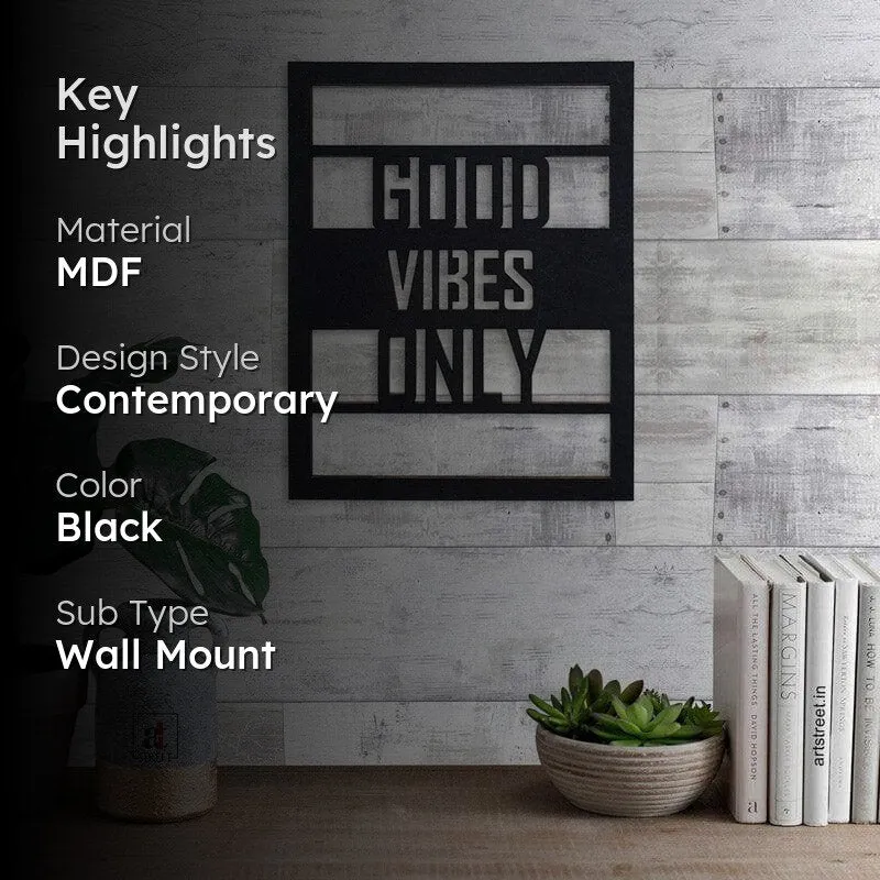 Good Vibes Only Cutout MDF Wall Accent media 2