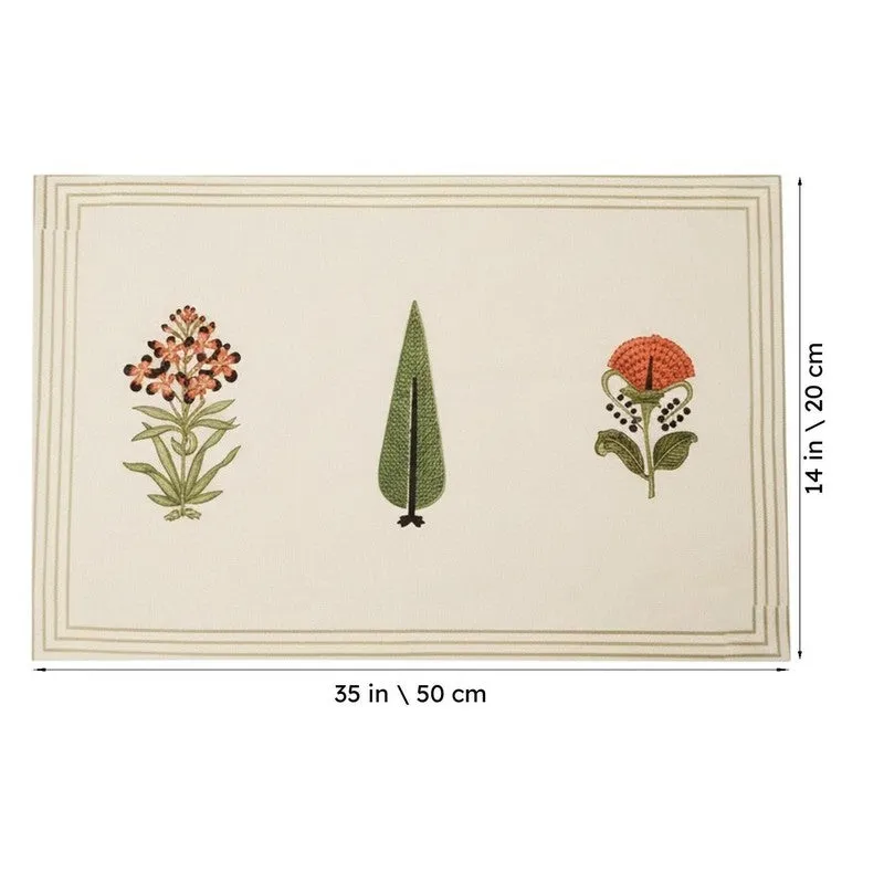 Bloomscape Cotton Table Mat (Orange) - Set Of Six media 6