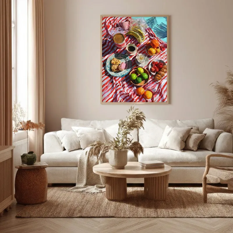 Berry Brunchscape Canvas Wall Painting - Brown Frame media 5