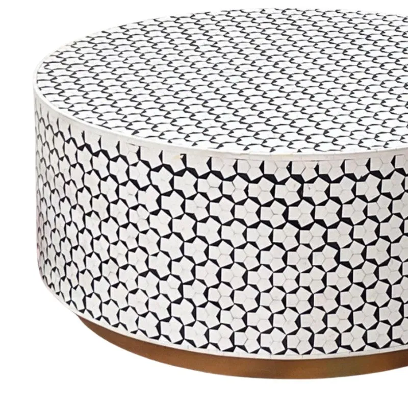 Calixo Bone Inlay Center Table - White media 5
