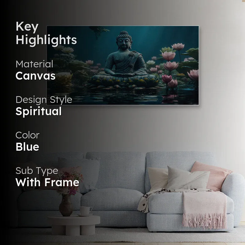 Buddha Kamal Wall Painting media 2