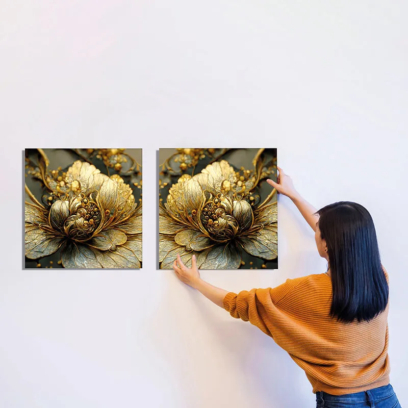 Gilded Nectar Canvas Wall Art - Set Of Two media 6