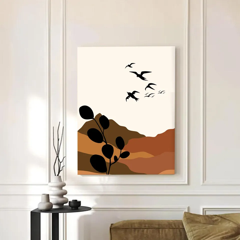 Boho Blush Cotton Canvas Wall Painting media 2