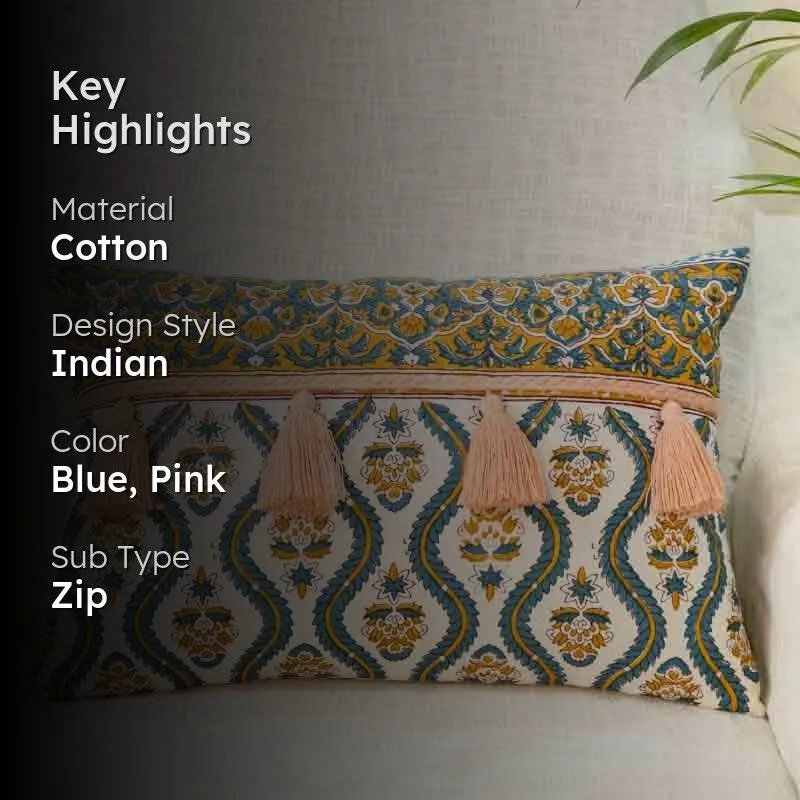Meera Cushion Cover - Blue media 2