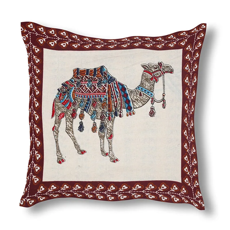 Ankaari Ethnic Cotton Diwan Set (Maroon) - Eight Piece Set media 4