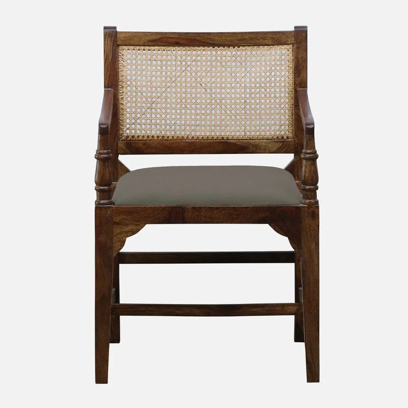 Stackon Rose Wood Accent Chair - Grey media 3