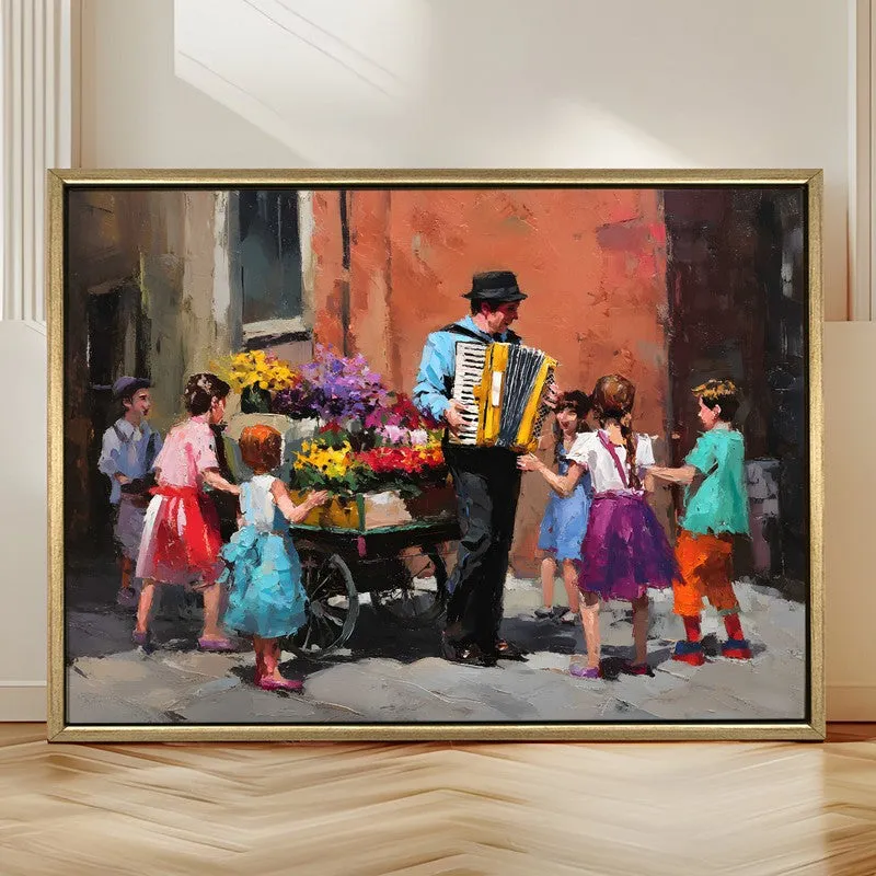 Lively Lane Canvas Wall Painting With Frame media 4
