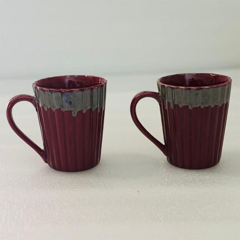 Laroon Ceramic Coffee Mug (300 mL Each/Grey) - Set of Two media 3