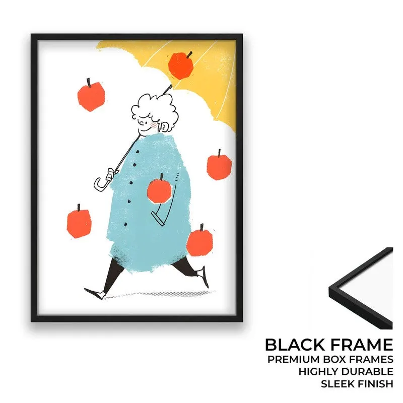 Fruit Fall Archival Canvas Wall Art - Black media 8