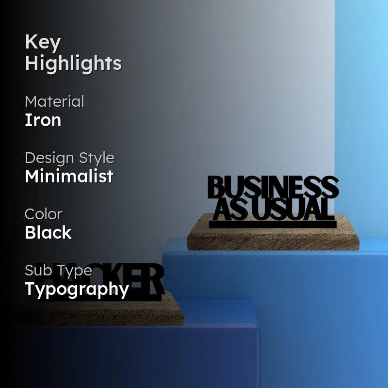 BizTech Blend Typography Showpiece - Set Of Two media 2