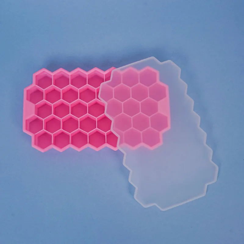 Grid Silicone 37-Cube Ice Mould - Pink media 4