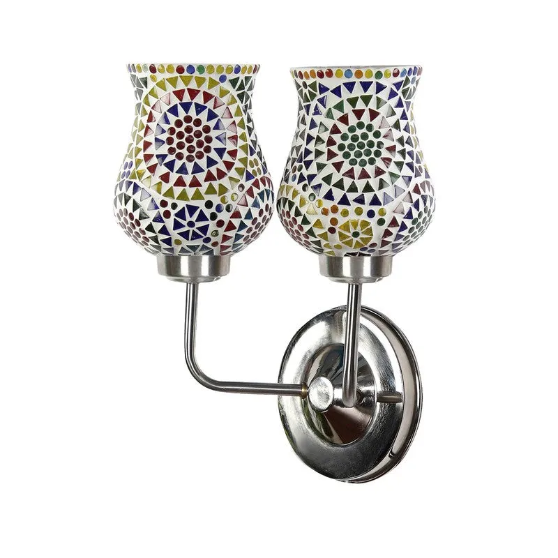 Tessera Glow Mandala Art Glass Wall Lamp media 9