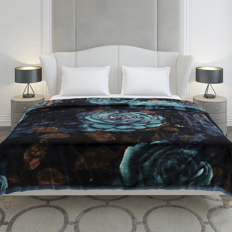 Monte Carlo Midnight Oasis Blanket (Teal) - 947 GSM media 3