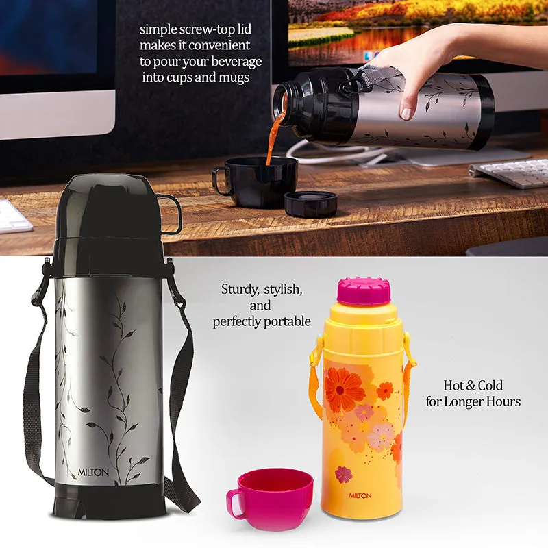 Milton Nomad Vaccum Insulated Flask (Black,Silver) - 910 mL media 7