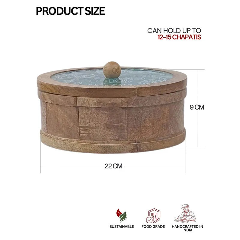Rasva I Wood Roti Box - Teal media 8