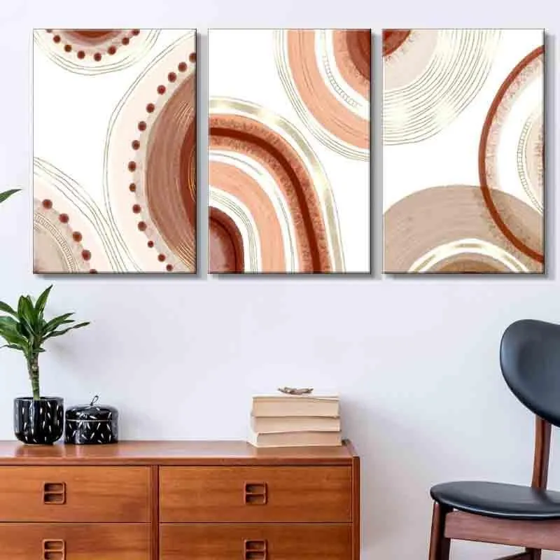 Swiss Roll Poly Canvas Wall Art - Three Piece Set media 1