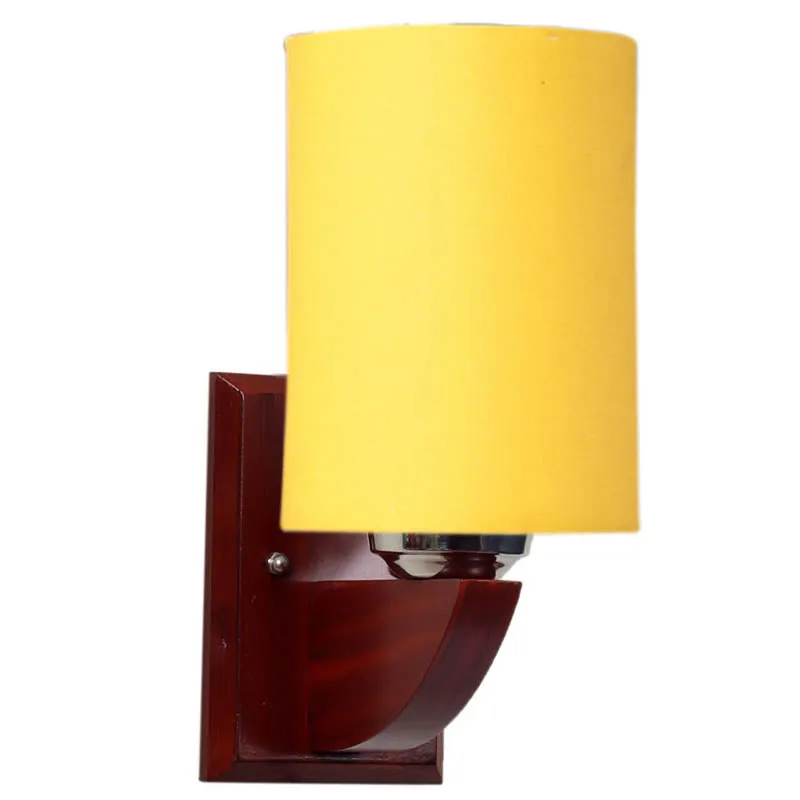 Tangerine Cylindrical Wooden Wall Lamp media 5