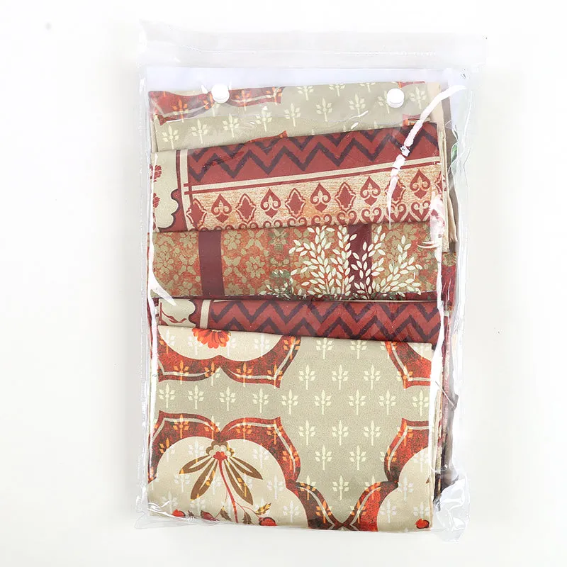 India Circus Ancient Gajaraja Printed Satin Cushion Cover - Set Of Five media 6