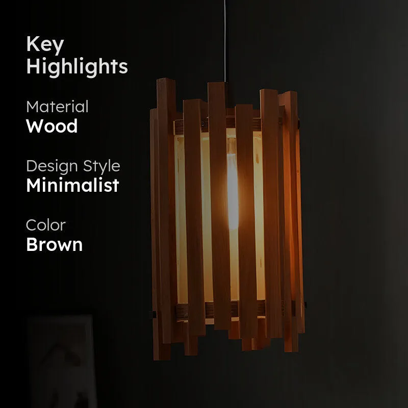 Kasai Single Wooden Ceiling Lamp media 2