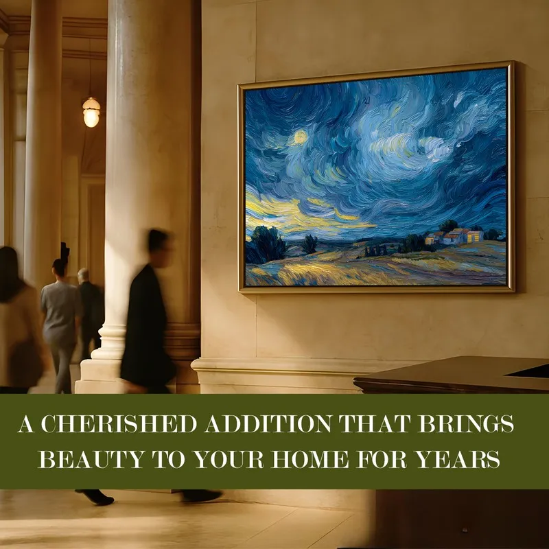 Azure Tempest Canvas Wall Painting With Frame media 7