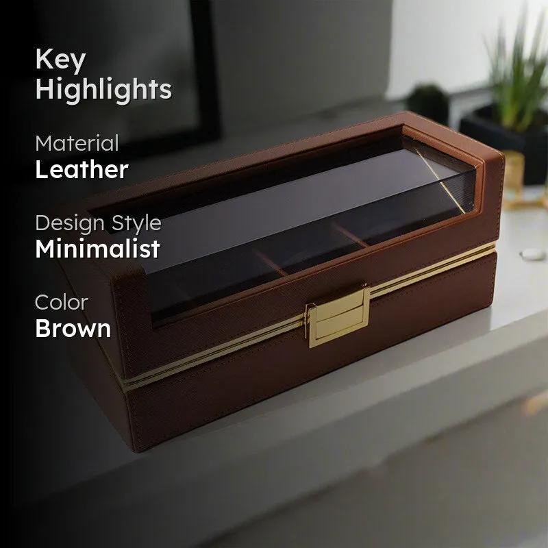 Ceastra Faux Leather Storage Box - Brown media 2