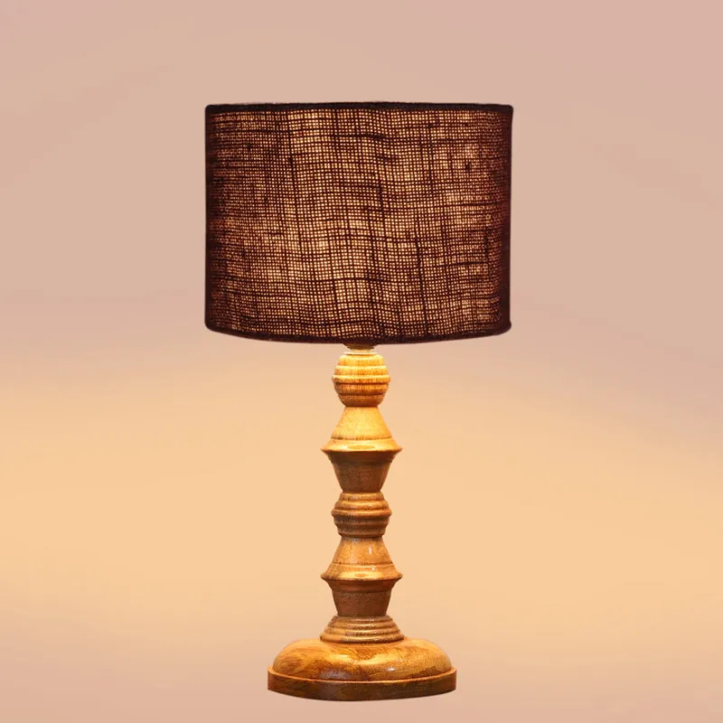 Sienna I Timber Wooden Table Lamp - Brown media 4