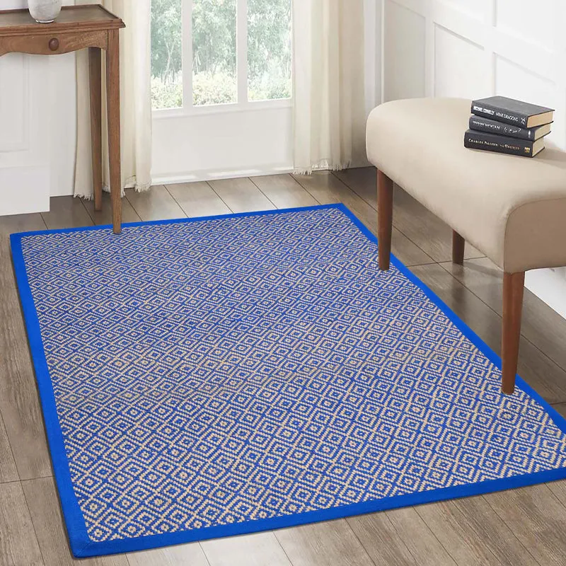 Saral Home TerraTread Anti-Slip Jute Cotton Area Rug - Blue media 3