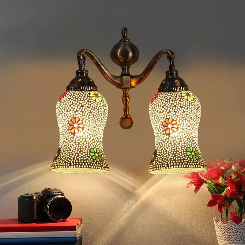 Suprakasha Metal Mosaic Wall Lamp media 1