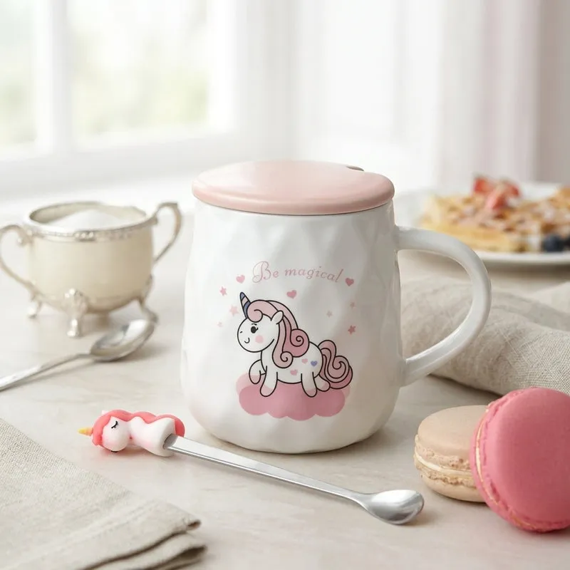 Unicorn Stroll Ceramic Coffee Mug (350 mL) media 1