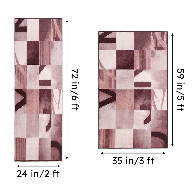 Abstract Maroon Anti-Skid Carpet media 8