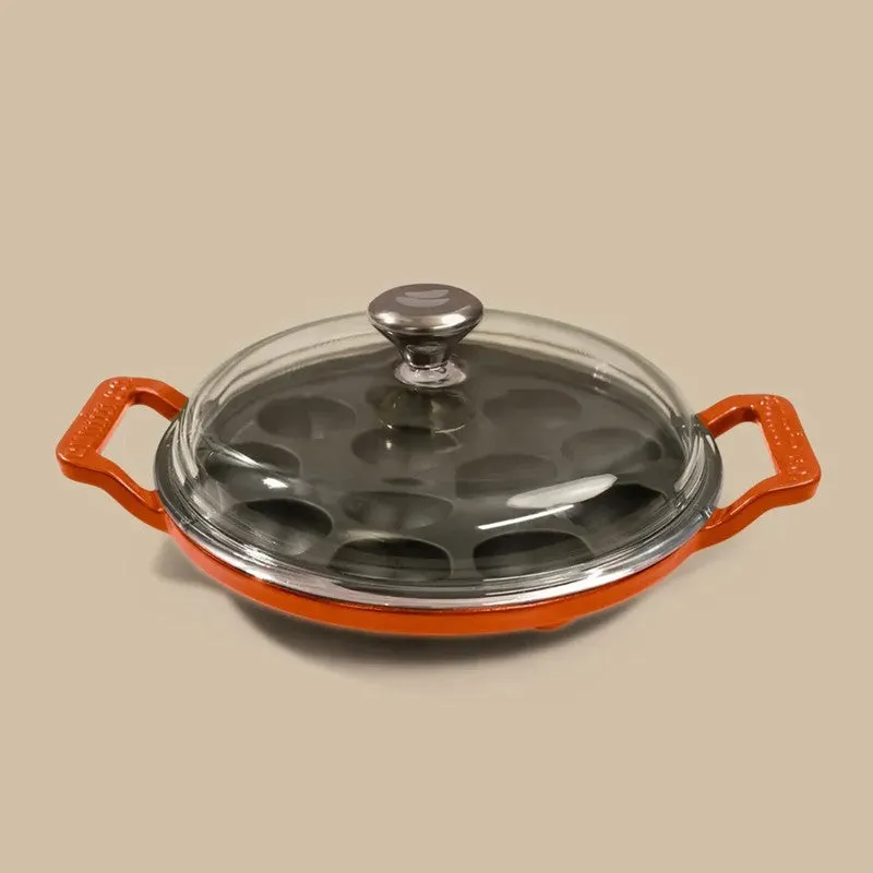 Cumin Co Enamel Cast Iron Paniyaram Pan - Rust media 3