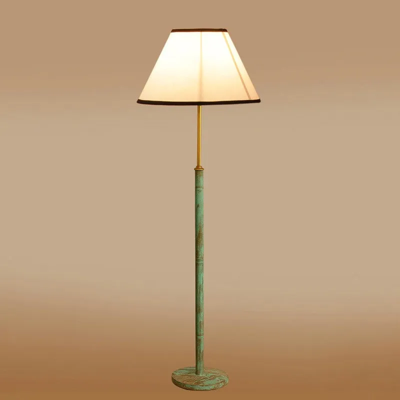 Canyon Glow Wooden Floor Lamp - White & Black media 6