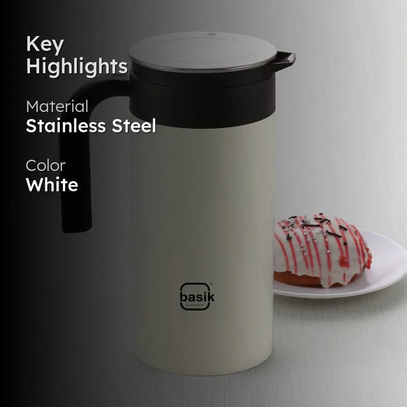 Hydra Stainless Steel Water Jug (White) - 1450 ML media 2