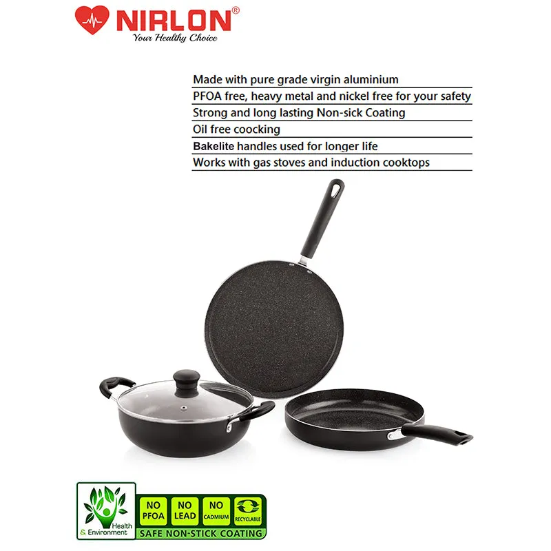 Nirlon Ceramic Coating Cookware Set media 4