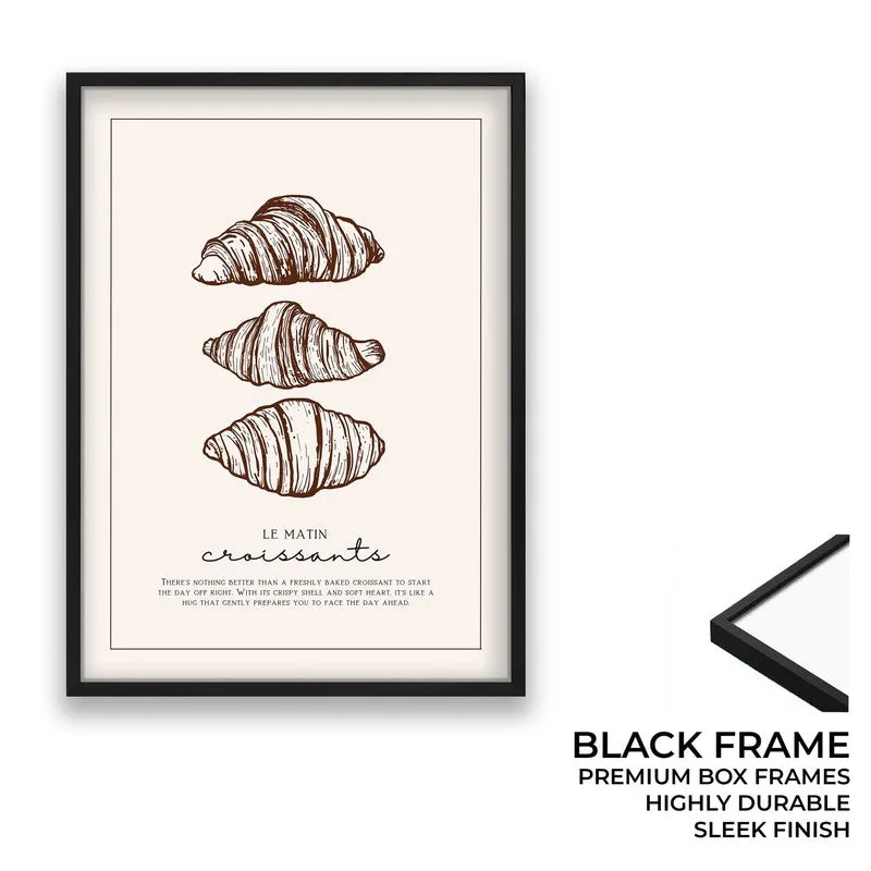 CroissantMorphosis Archival Canvas Wall Art - Black media 8