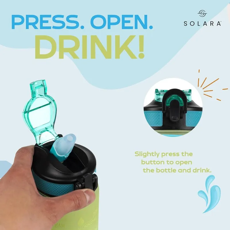Solara Sportiq Plastic Water Bottle (1000 mL) - Blue,Green media 5