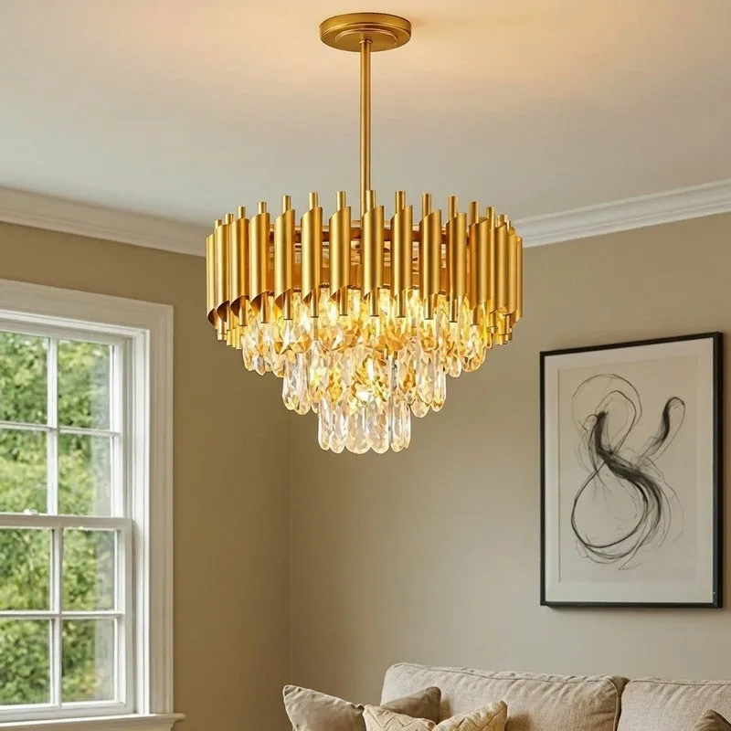 Elite Radiance Metal Chandelier - Gold media 2