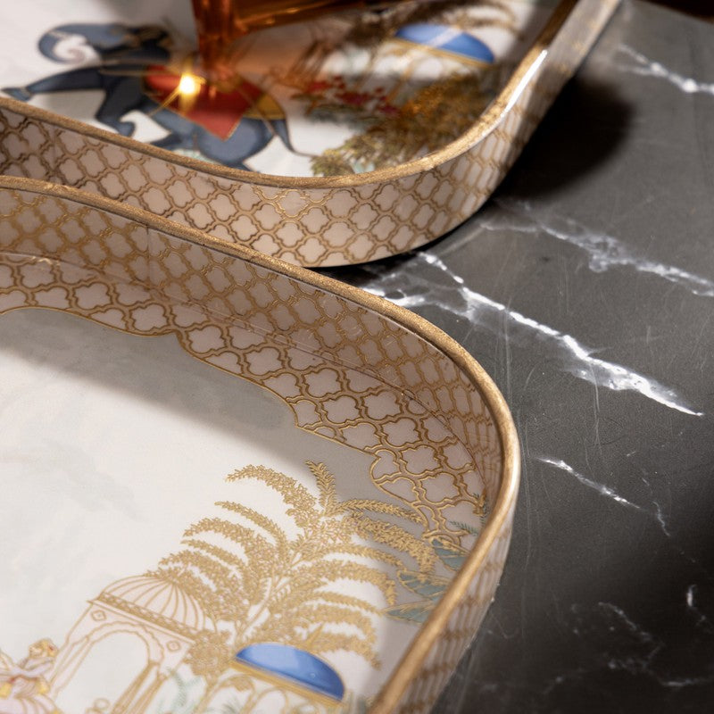 Darbar Gaj Serving Tray - Set Of Two media 5