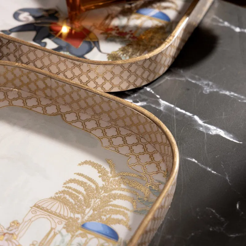 Darbar Gaj Serving Tray - Set Of Two media 5