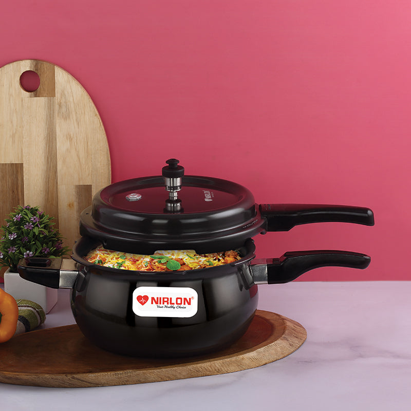 Nirlon Classic Black Outer Lid Pressure Cooker - 5000 mL media 3