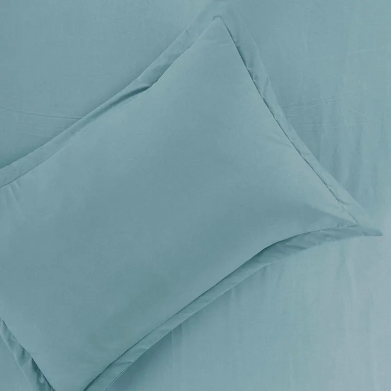 Cloud Drift Fitted Microfiber Bedsheet (Blue) - 140 GSM media 4